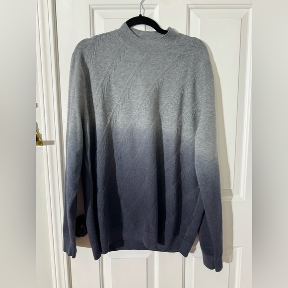 Men’s grey and blue ombré sweater - Picture 1 of 2
